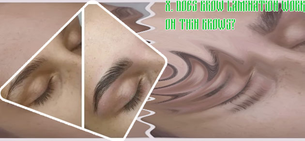 Brow lamination on thick brows