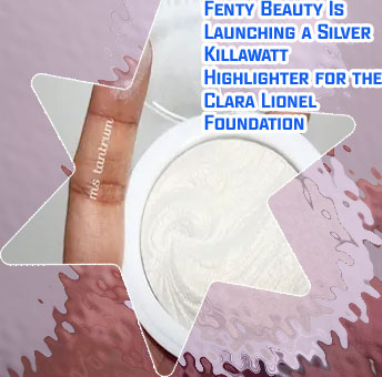 Silver highlighter makeup